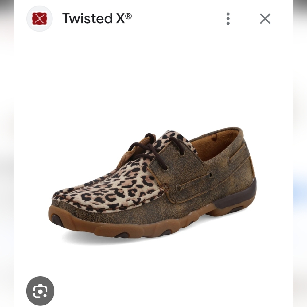 Twisted X Women's Brown Leopard Moccasins